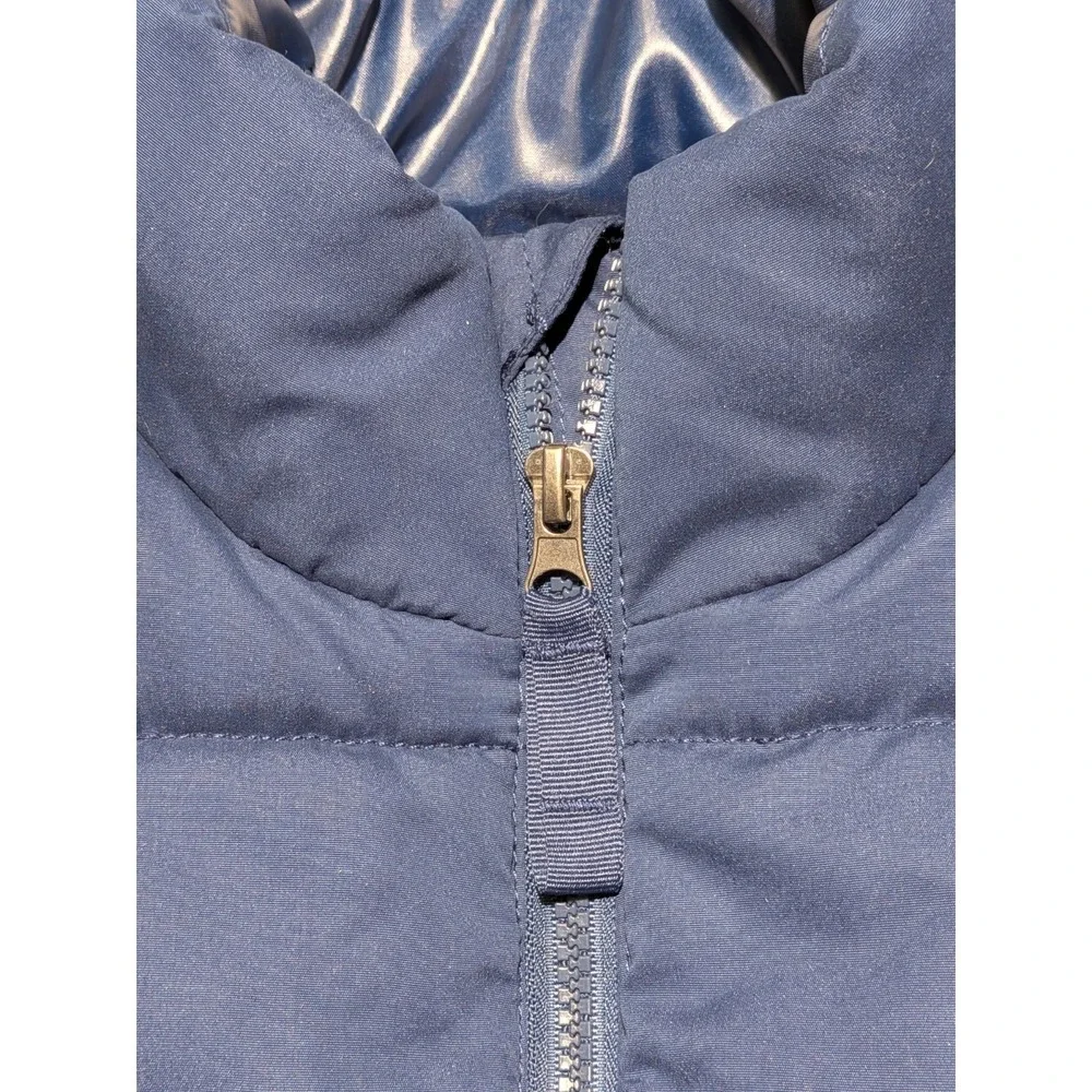 St Johns Bay Puffer Vest Mens Small Blue Quilted Insulated Full Zip Casual‎